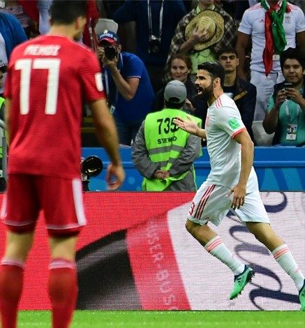 España derrota con sufrimiento a Irán con fortuito gol de Diego Costa