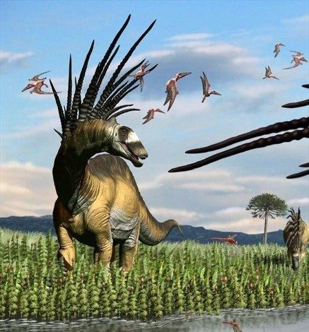 Descubren en Argentina un dinosaurio que se defendía con espinas gigantes  en su cuello