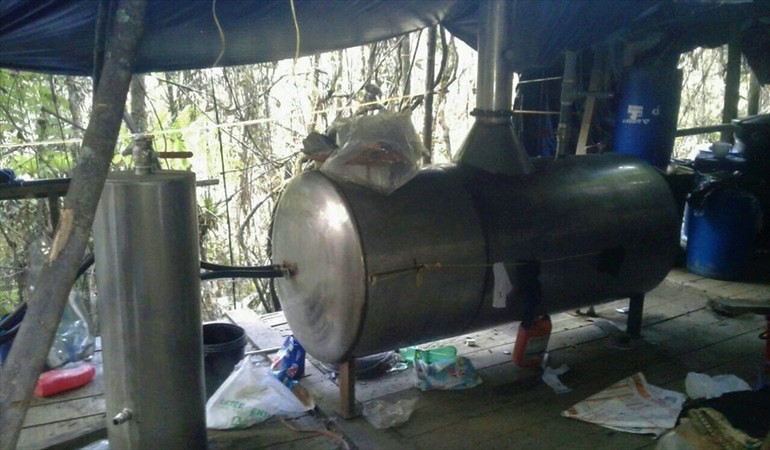 Laboratorio de droga en Guasca