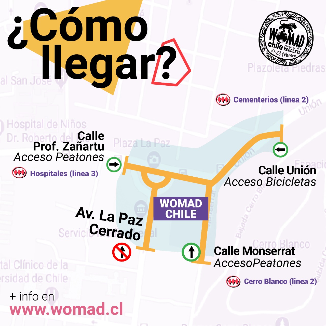 Cómo llegar a Womad Chile