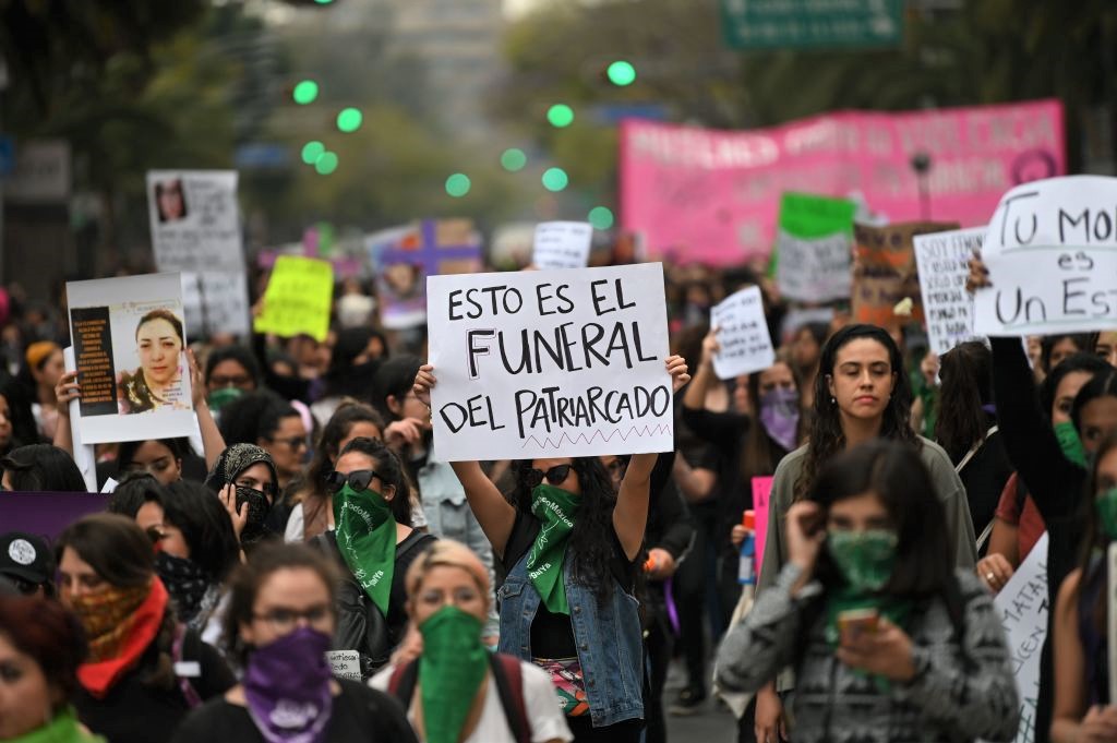 Una protesta feminista en Ciudad de México