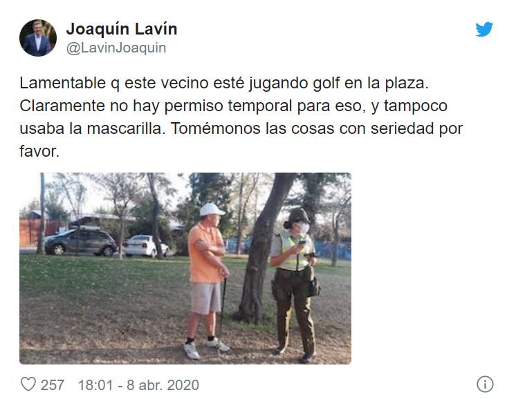 Tuit de Joaquín Lavín