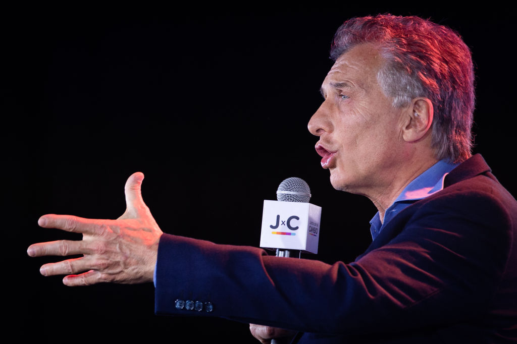 Macri durante la campaña electoral