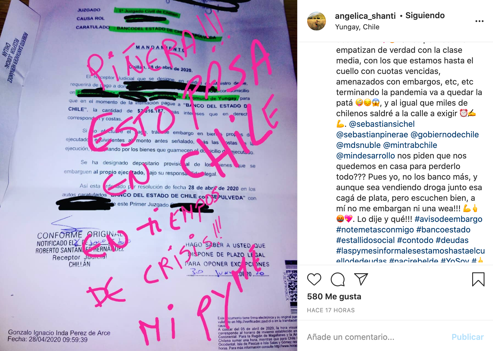 Instagram Angélica Sepúlveda