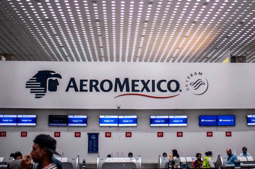El mesón de Aeroméxico en el aeropuerto de Ciudad de México