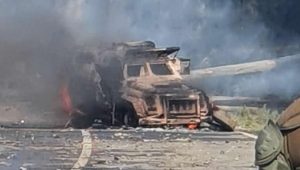 Quemaron carro lanzagases durante manifestación en Cañete