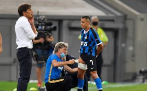 Revelan imágenes de Alexis Sánchez tras sufrir lesión jugando con el Inter por la Europa League