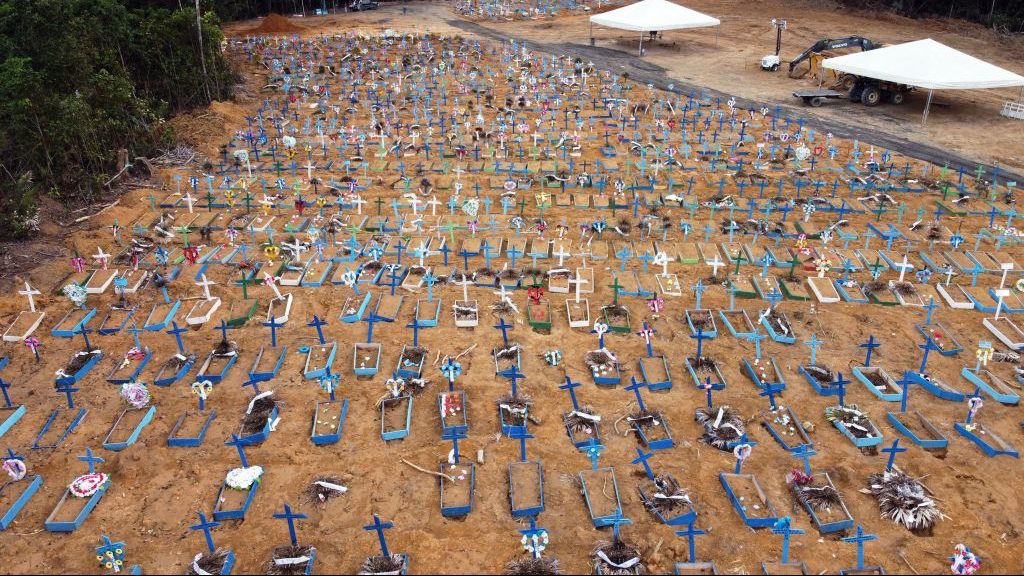 El cementerio Nossa Senhora Aparecida para víctimas del Covid-19 en Brasil