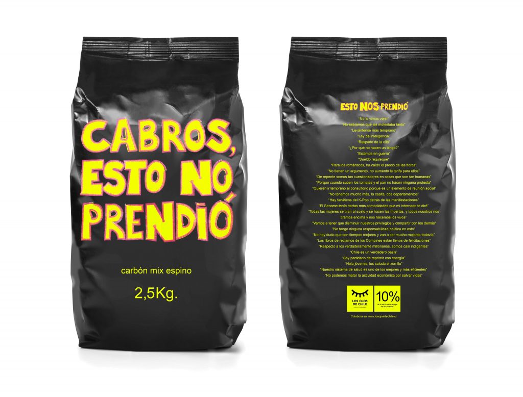 Las ventas del carbón "Cabros, esto no prendió" aportan a la Fundación Ojos de Chile: "Uno puede ganar plata pero también pensar en el de al lado"