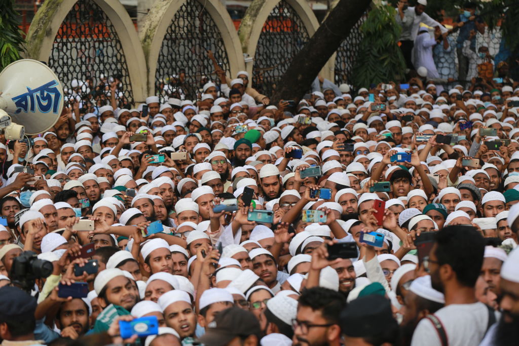 Una protesta en la capital de Bangladés