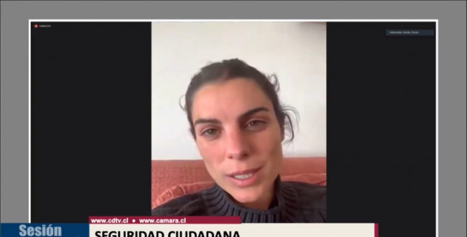 Diputada Maite Orsini reapareció de manera telemática en la Cámara tras haber dado positivo en examen PCR