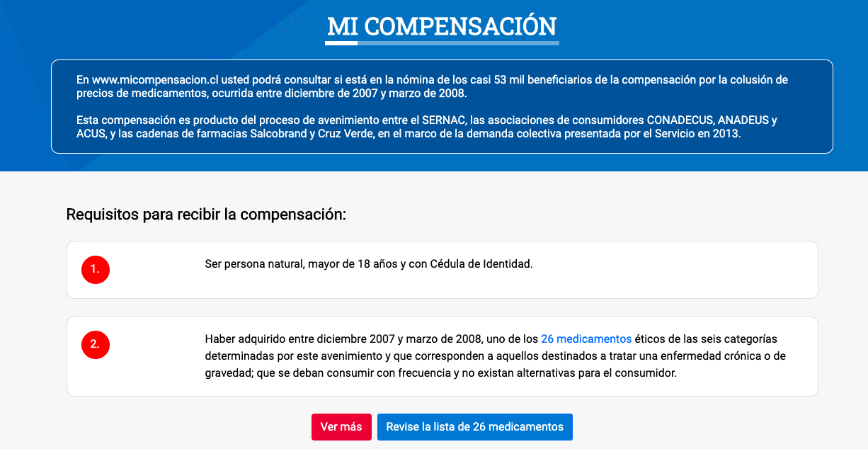 Sitio web mi compensación
