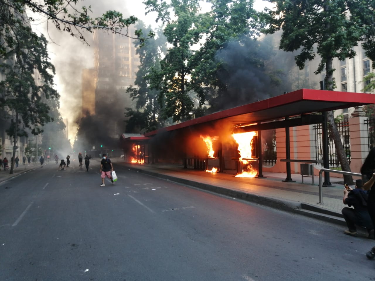 Incidentes en Santiago centro