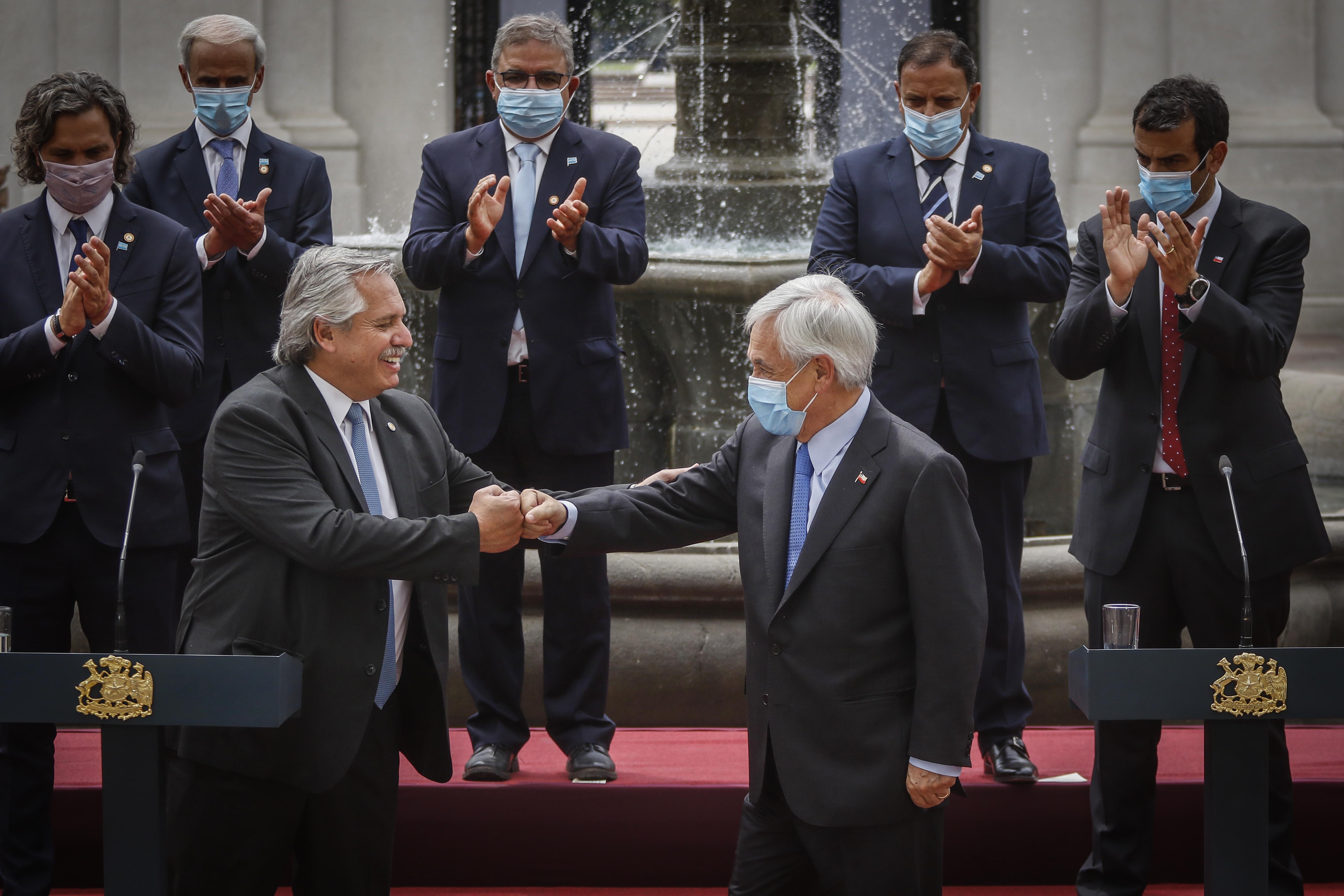 Alberto Fernández y Sebastián Piñera
