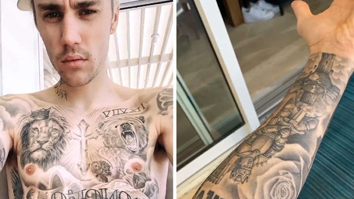 El secreto detrás de la desaparición de los más de 60 tatuajes de Justin  Bieber en su nuevo video