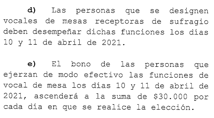 Extracto de la reforma constitucional del Gobierno