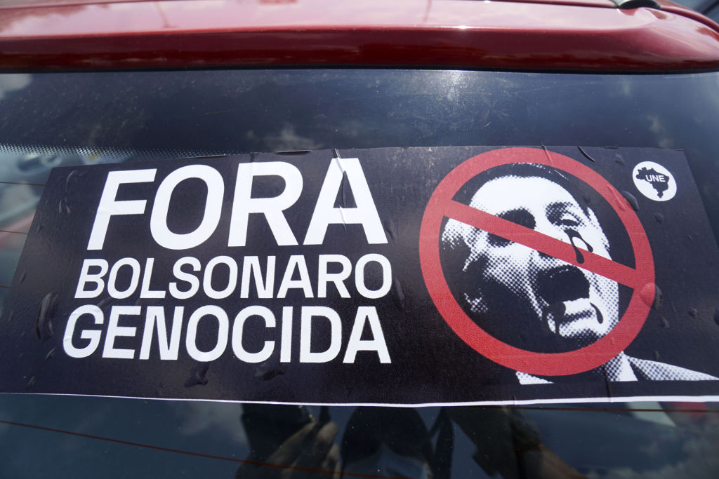 Protestas contra Bolsonaro por la crisis sanitaria en Sao Paulo