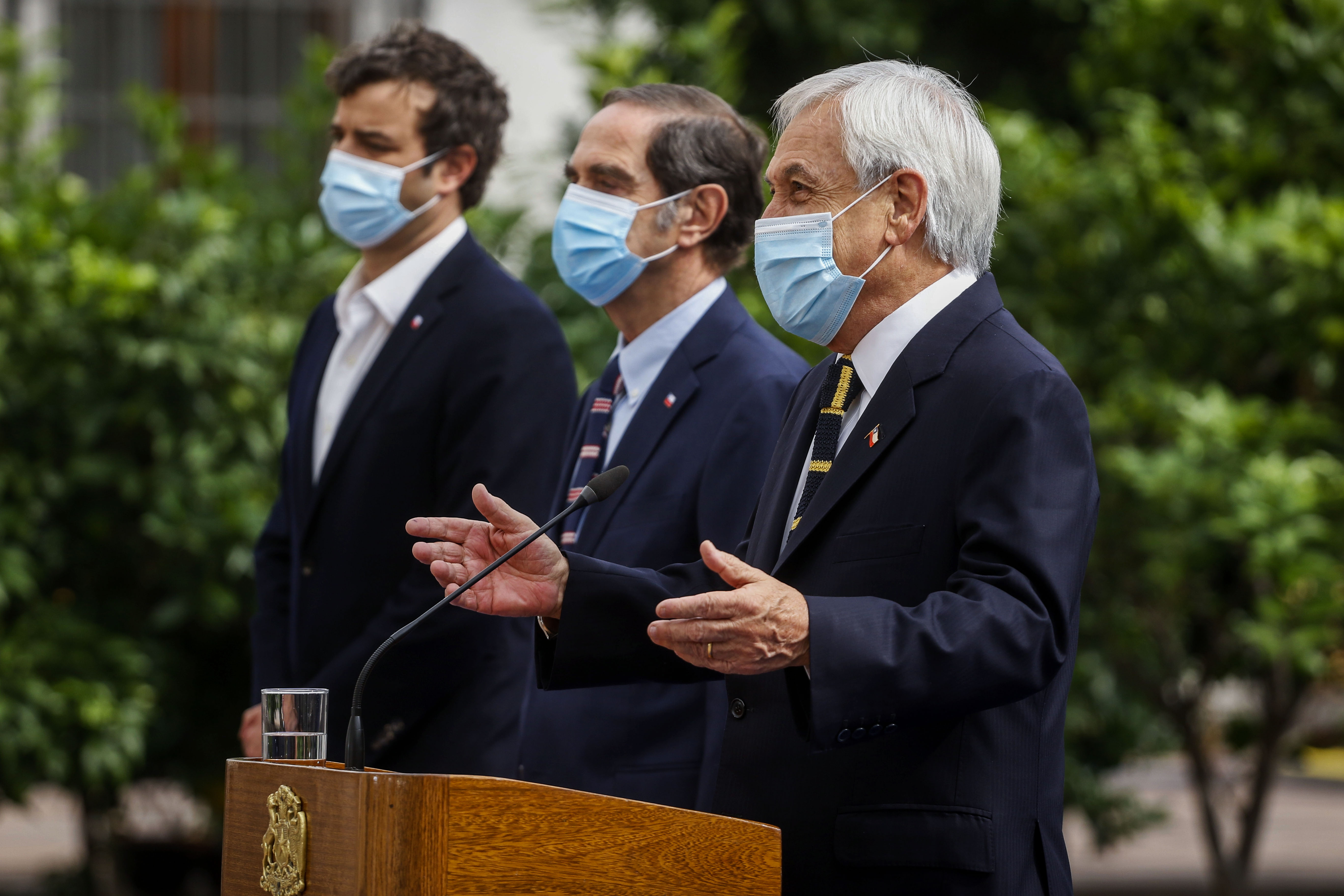 Presidente Piñera durante la presentación de la reforma al Código Procesal Civil