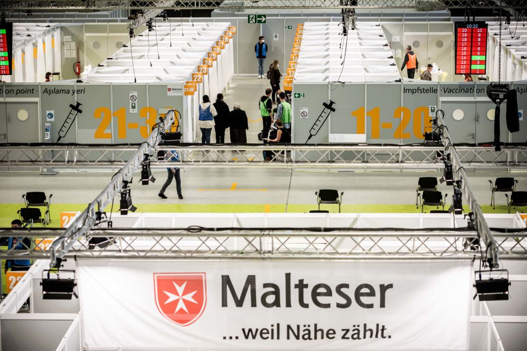 Un centro de vacunación masiva contra el Covid-19 en Alemania