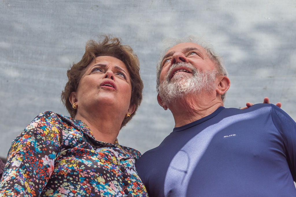 Lula junto a Dilma en un acto en Sao Bernardo do Campo