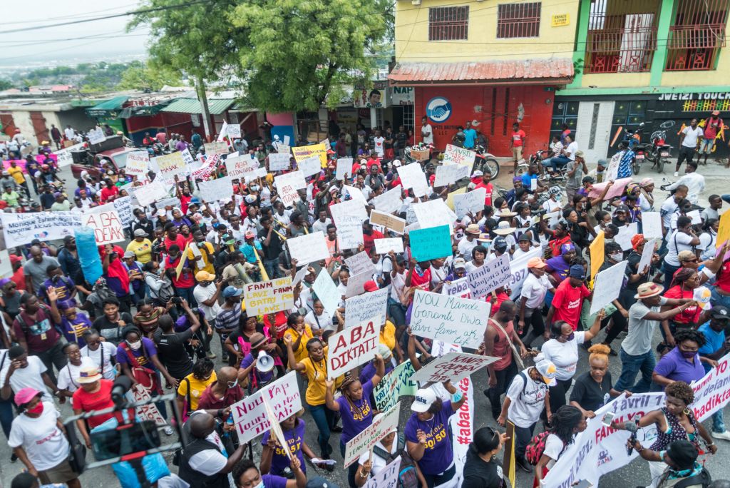 Las mujeres haitianas se manifestaron en contra del régimen