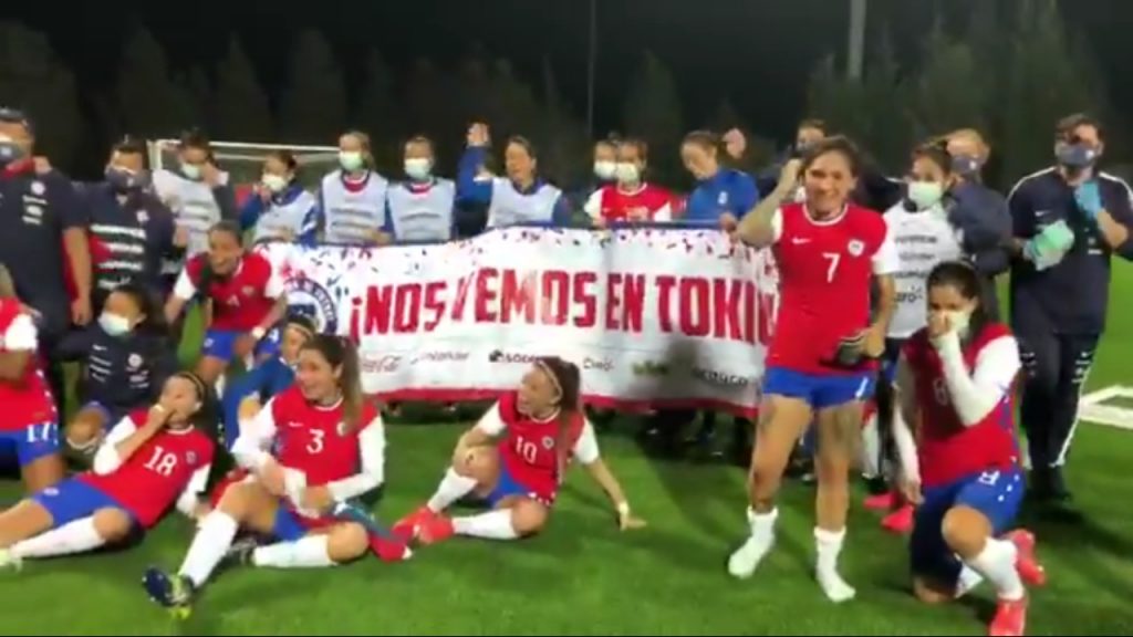 Así celebró la Selección Chilena Femenina su histórica clasificación a los Juegos Olímpicos de Tokio 2021