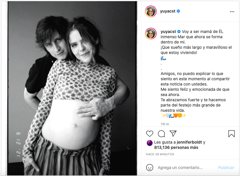Yuya anunció que está embarazada