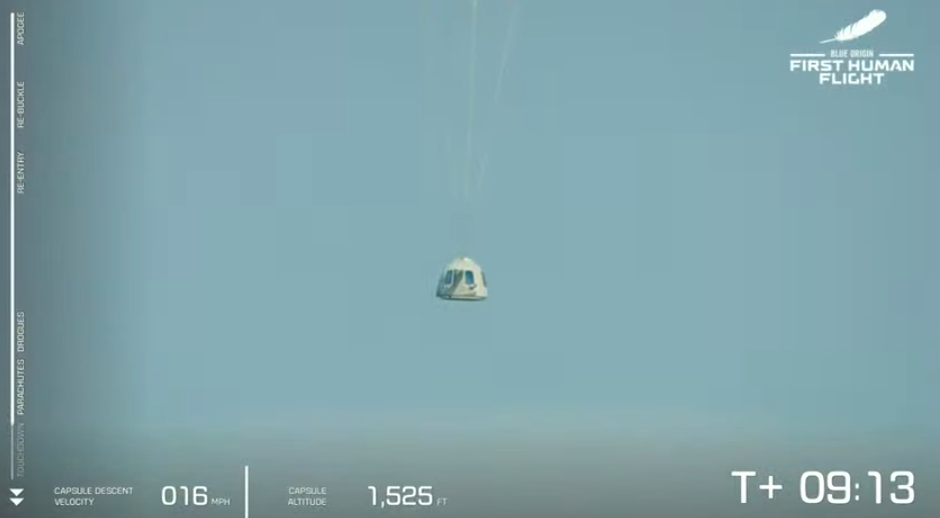 Primer vuelo de Blue Origin al espacio
