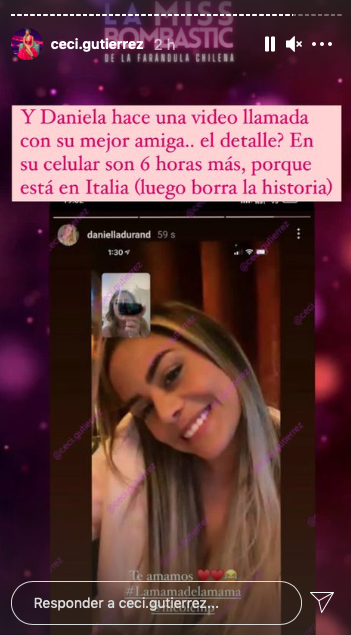 Captura de Instagram Cecilia Gutierrez