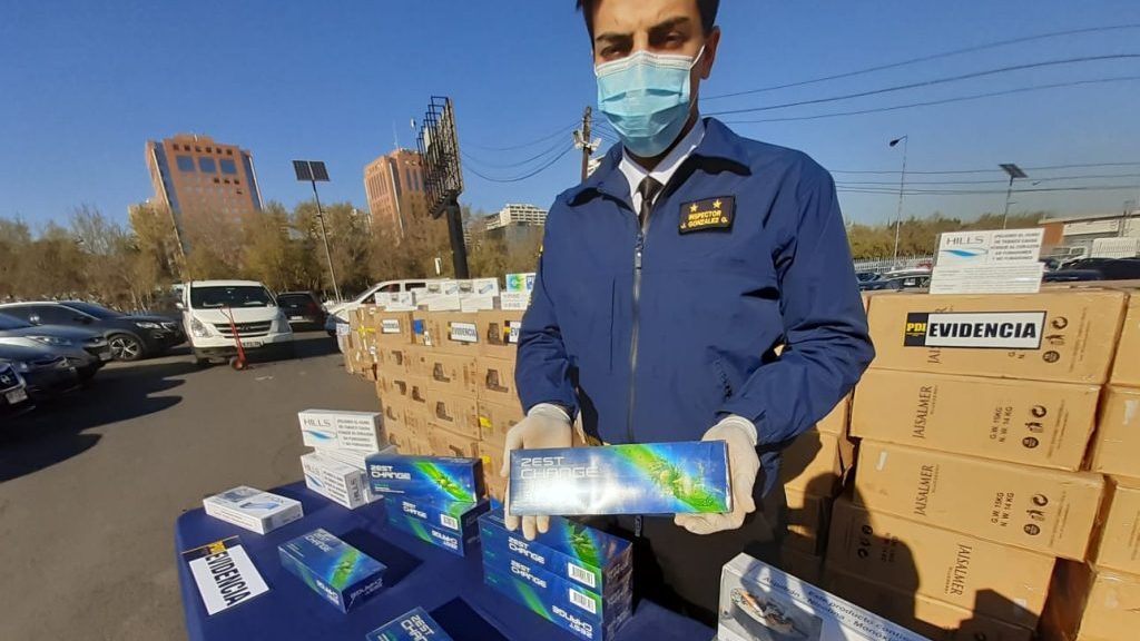 PDI incautó cigarrillos de contrabando en Quilicura avaluados en $2.000 millones