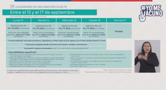Calendario de vacunación