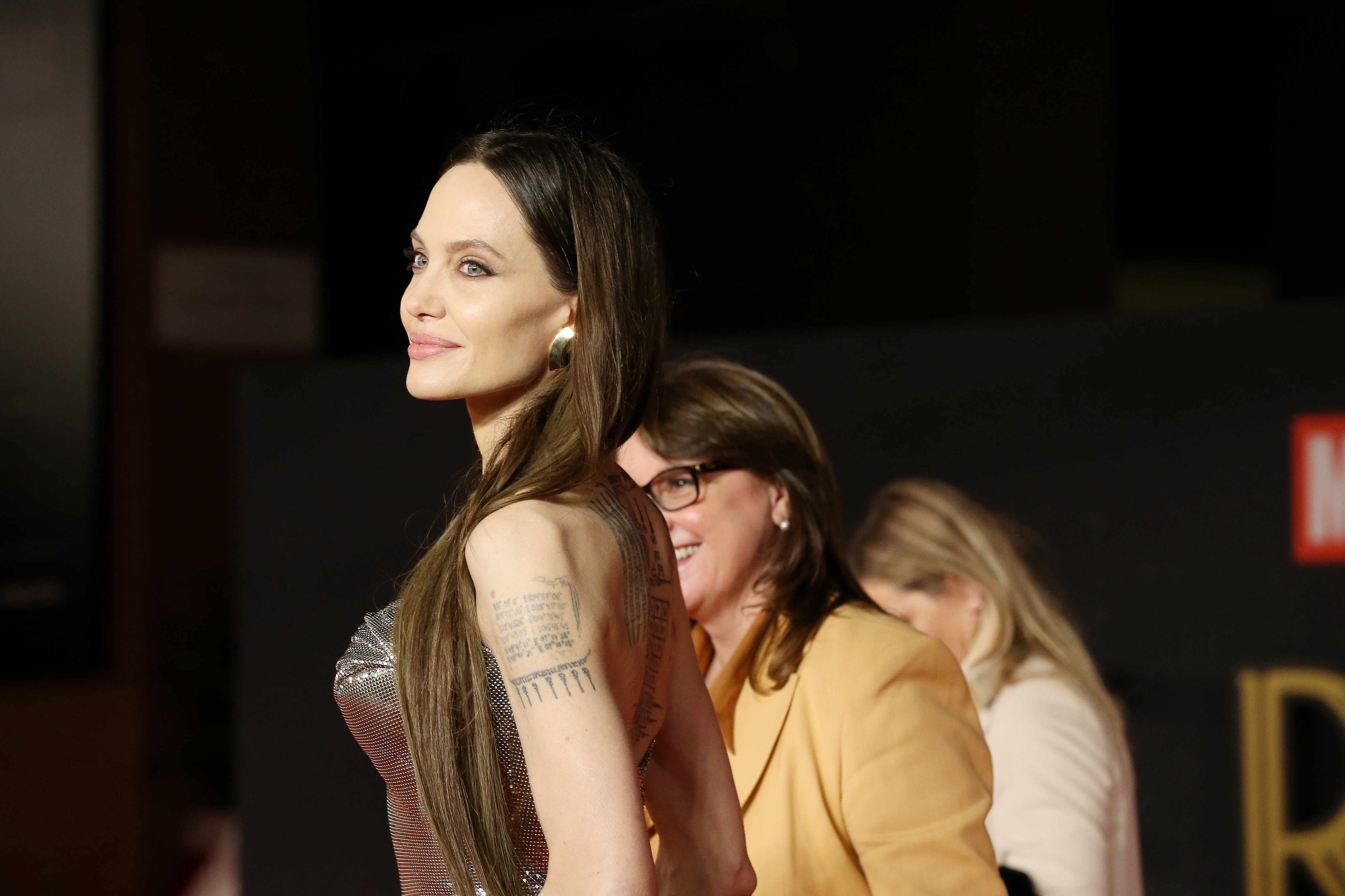 Angelina Jolie fotografiada durante el estreno de Eternals en Roma, Italia, el domingo pasado. | GettyImages