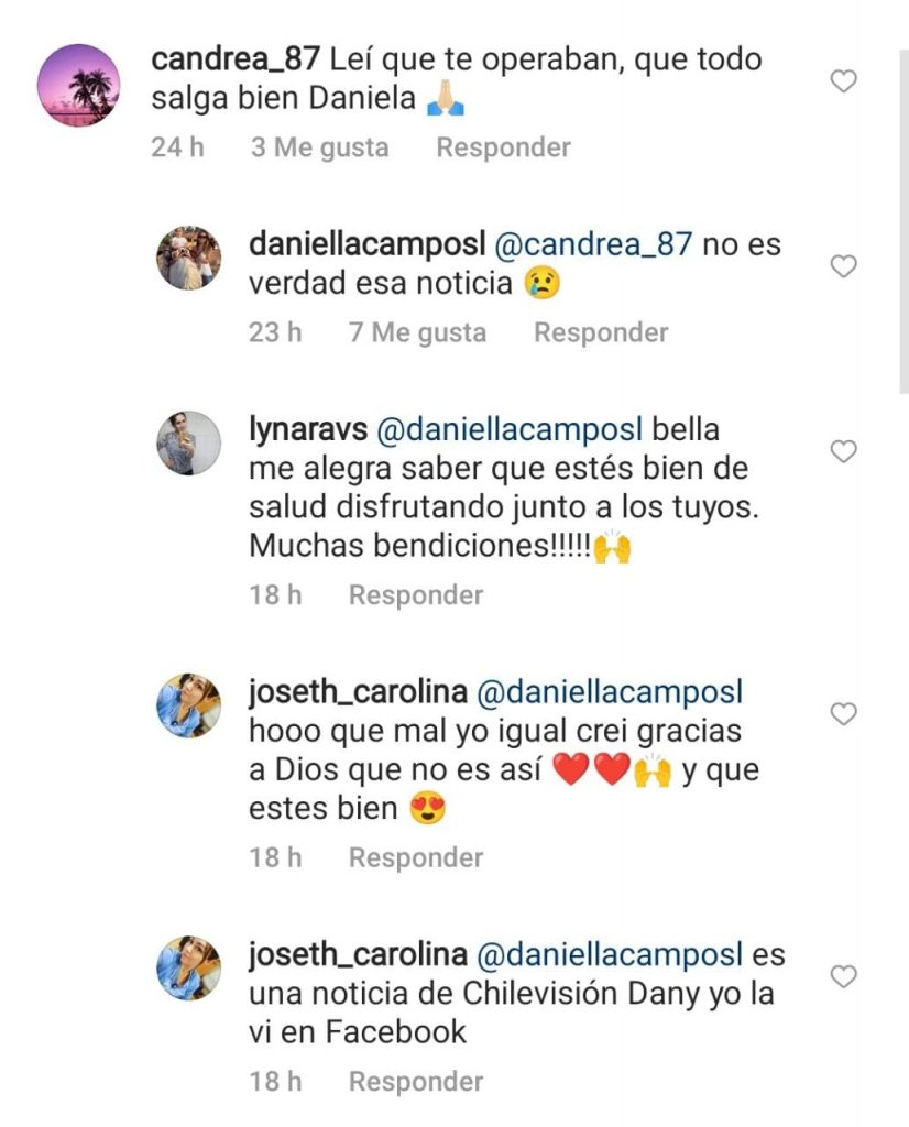Daniella Campos desmintió rumores sobre problemas en su salud