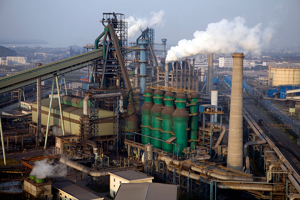 Una fábrica de acero contamina en la provincia china de Anhui
