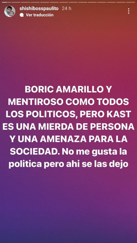 Pablo Chill-E dio determinante opinión sobre los candidatos presidenciales