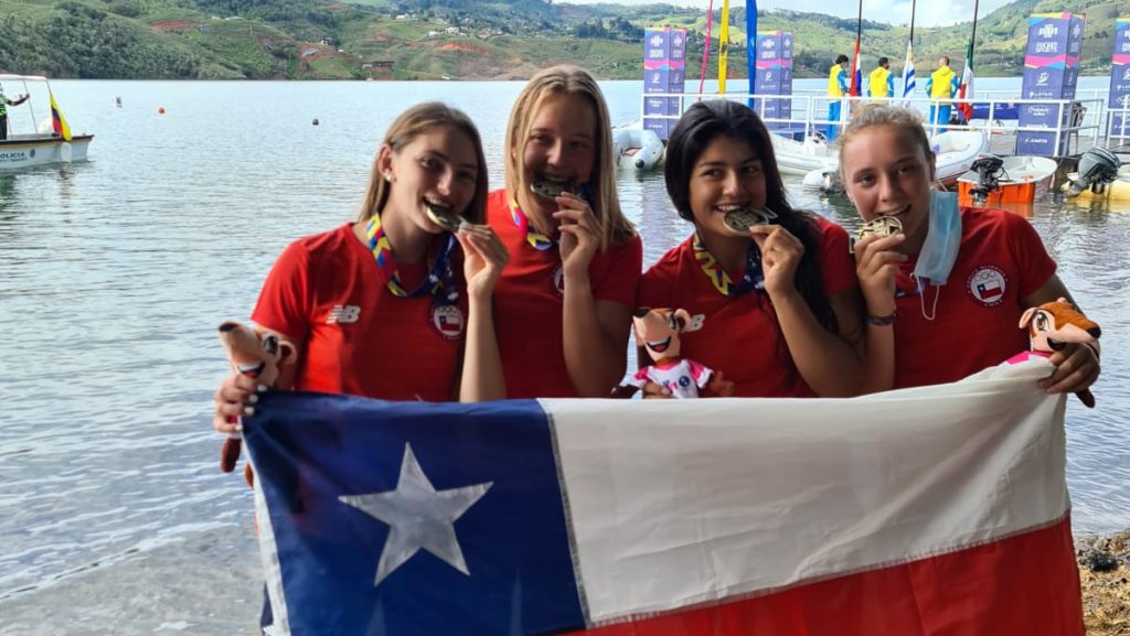 El remo chileno logró el quinto oro del país en los Panamericanos Junior de Cali