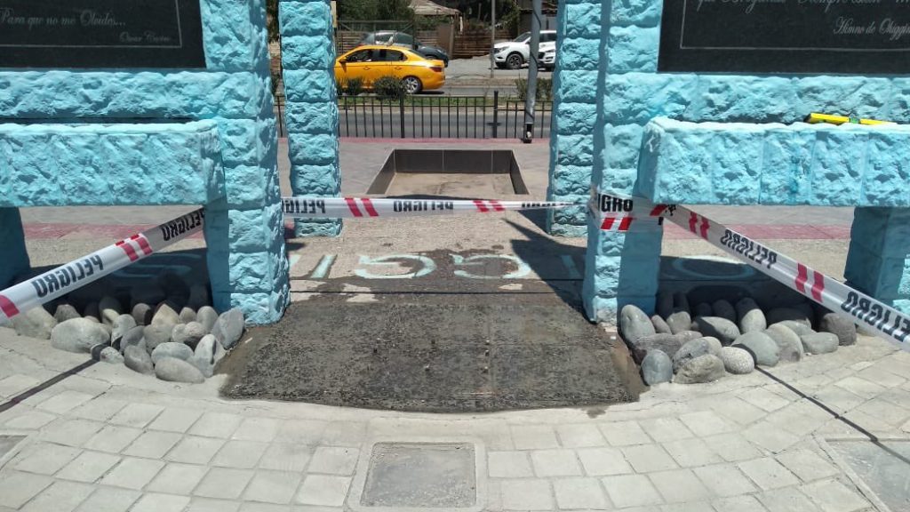 Municipalidad de Rancagua reparó el memorial de hinchas de O'Higgins atacado por barristas de Universidad de Chile