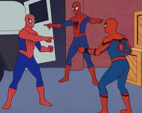 Tom Holland, Tobey Maguire y Andrew Garfield hacen realidad el meme de los  Spider-Man apuntándose