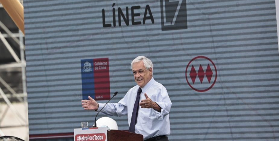 Presidente Sebastián Piñera encabezó el inicio de las obras para la construcción de la Línea 7 del Metro