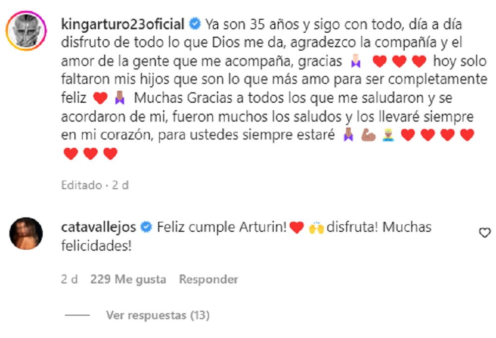 cata vallejo La influencer, Cata Vallejos, le escribió un cariñoso mensaje al jugador en su Instagram, lo que inmediatamente prendió las alarmas de un posible affaire.