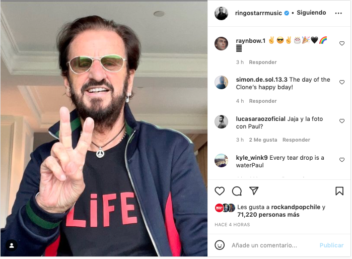Instagram Ringo Starr
