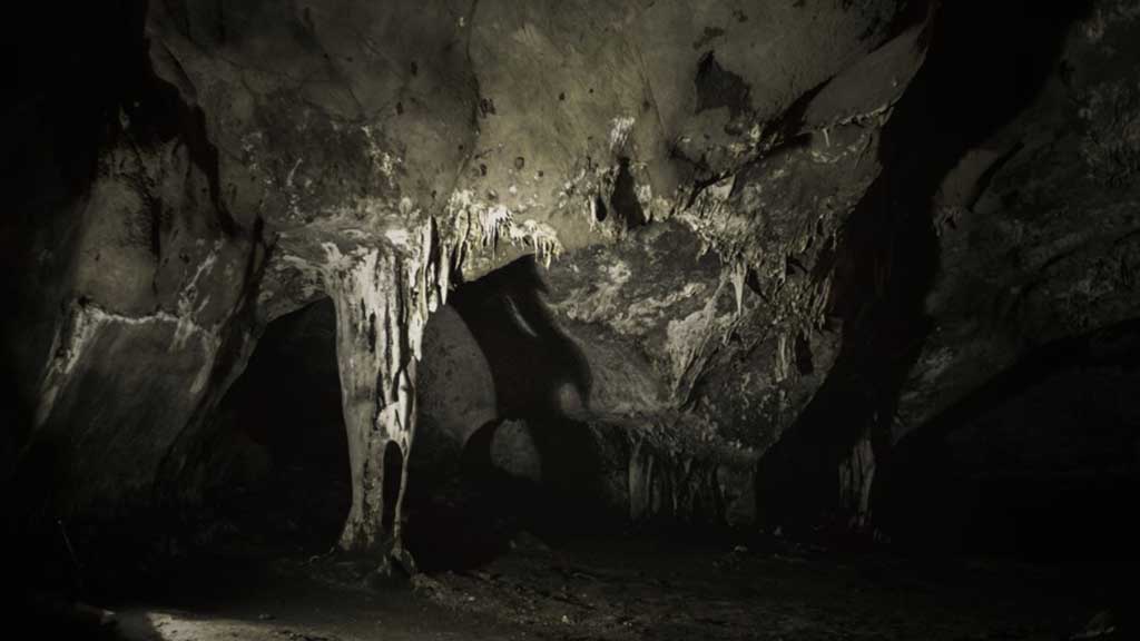 a supposed demon dragged a man into a cave
