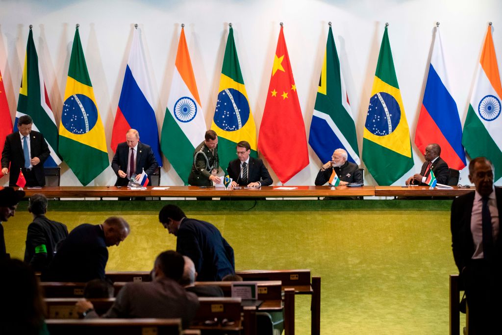 El presidente chino Xi Jinping en la cumbre de la alianza BRICS en 2019