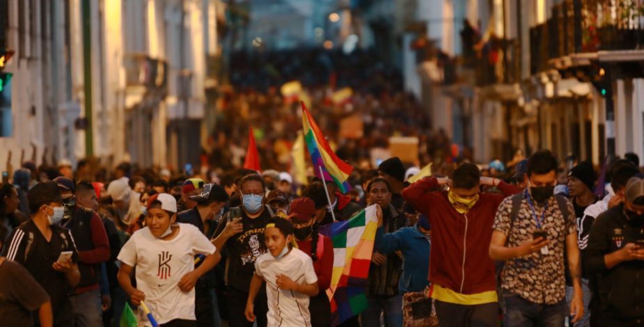 Paro nacional contra el gobierno se mantiene en Ecuador