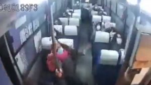 Filtraron un video del volcamiento del bus en Quilpué