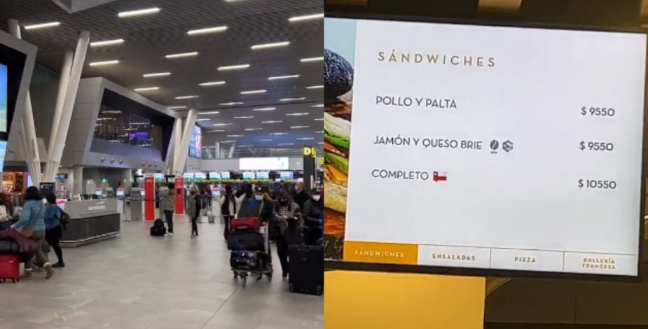 Cafetería ubicada en el Aeropuerto de Santiago sorprende con sus sándwiches a más de 10.000 pesos