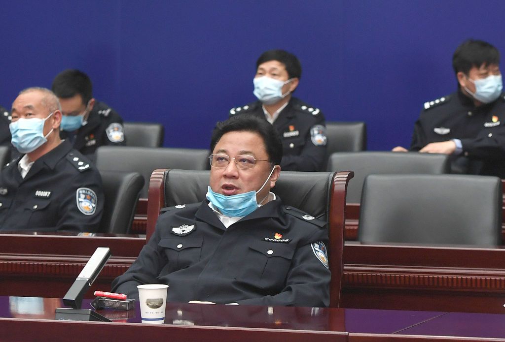 El entonces viceministro de seguridad pública de China, Sun Lijun, en Wuhan