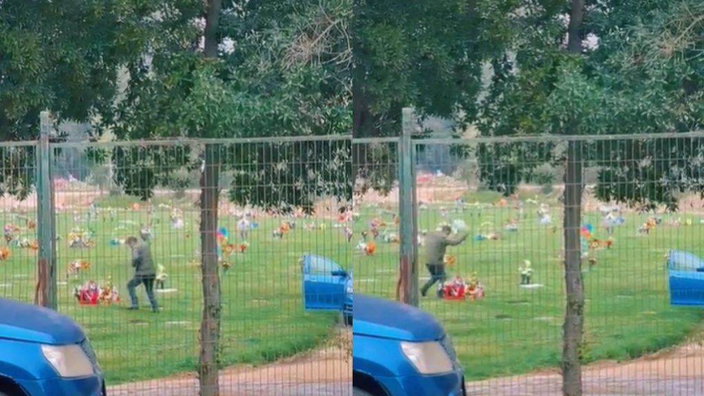 Fiestas Patrias: hombre hizo emotivo baile de cueca en un cementerio