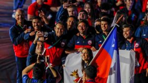 El Team Chile desfiló en la ceremonia inaugural de los Juegos Sudamericanos 2022