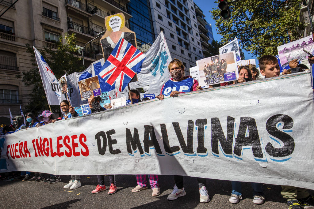 Manifestación por la recuperación de las islas Malvinas en Buenos Aires